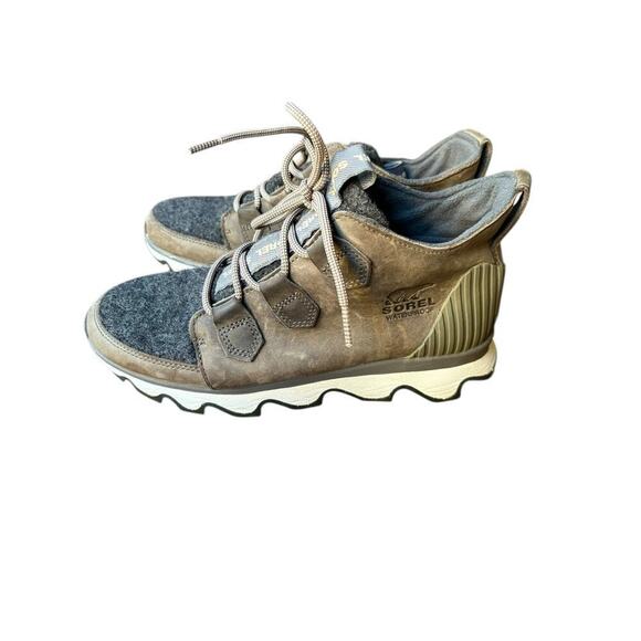 Sorel Weatherproof Kinetic Caribou Hiking Snow Sneaker Boot - Quarry Grey Brown - Picture 3 of 12